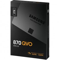 Твердотельные накопители Samsung SSD 870 QVO, 2000GB, 2.5 7mm, SATA3, 4-bit MLC, R/W 560/530MB/s, IOPs 98 000/88 000, TBW 720, DWPD 0.33 (12 мес.)