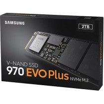 Твердотельные накопители Samsung SSD 970 EVO Plus, 2000GB, M.2(22x80mm), NVMe 1.3, PCIe 3.0 x4, 3-bit MLC, R/W 3500/3300MB/s, IOPs 620 000/560 000, D