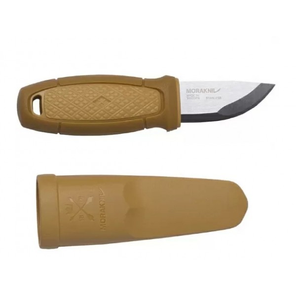 Нож Morakniv Eldris, нержавеющая сталь, цвет желтый, ножны, шнурок, огниво, 13523 XIAOMI