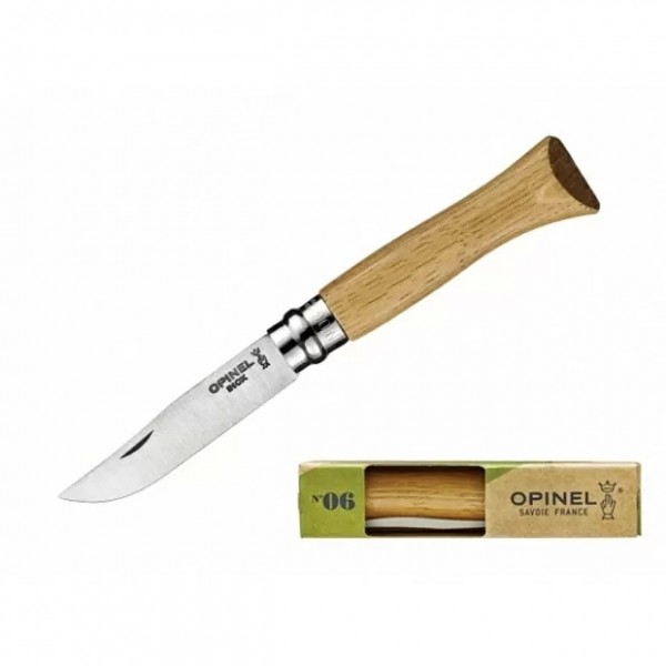Нож Opinel №6, нержавеющая сталь, дубовая рукоять в картонной коробке, 002024 XIAOMI