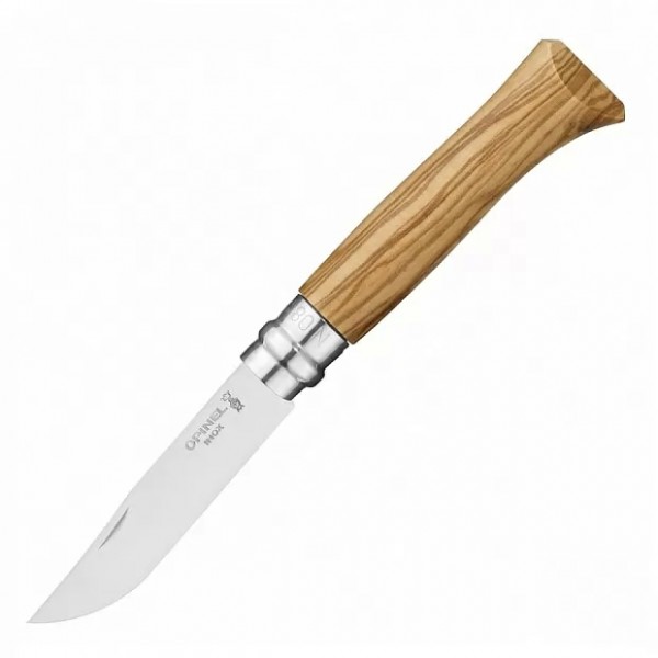 Нож Opinel №8, нержавеющая сталь, рукоять из оливкового дерева в картонной коробке, 002020 XIAOMI
