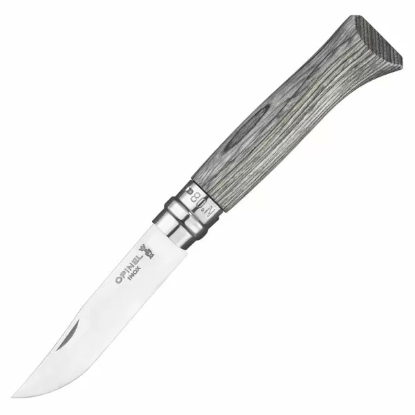 Нож Opinel №08, нержавеющая сталь, ручка из березы, серая ручка, 002389 XIAOMI