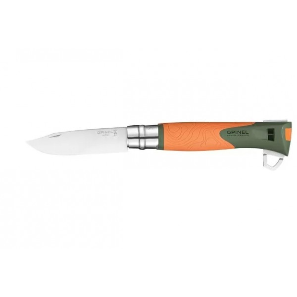 Нож Opinel №12 Explore c инструментом для удаления клещей, оранжевый, 002454 XIAOMI