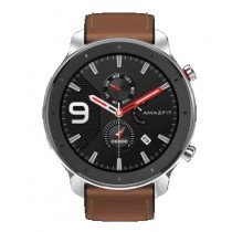 Умные часы Amazfit GTR 47mm. stainless steel(Brown-Silver/Коричневый-Серебристый)
