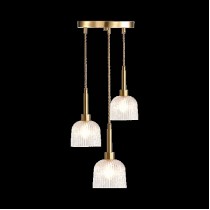 Xiaomi Huayi Light Luxury Copper Lamp 3 Round Meal Chandelier (Brown)